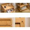Wooden Tea Cart with 3-Tier Storage and 360° Casters view 4