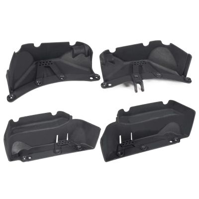 GTVNPOA RC Accessories for SCX10 1/10 Wrangler Body, Prfixal Transmission Chassis, 313 mm Plastic Fender Flares with Shock Mount