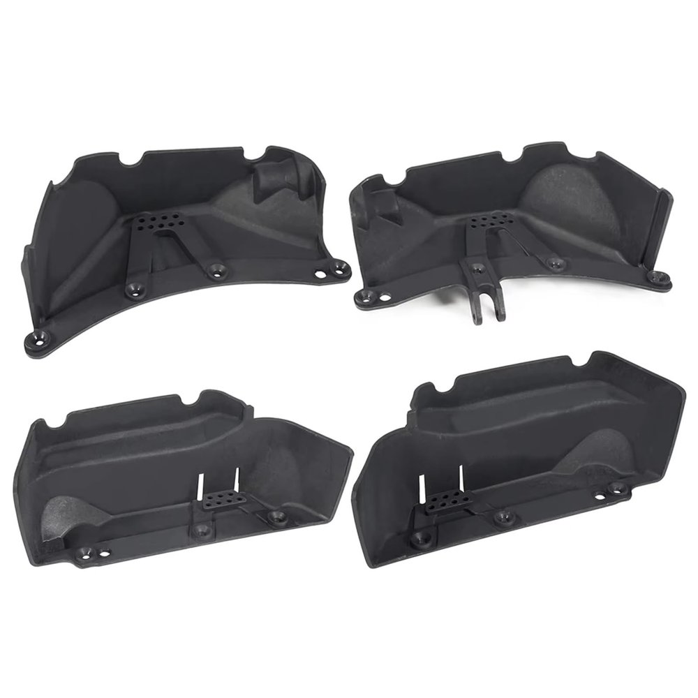 GTVNPOA RC Accessories for SCX10 1/10 Wrangler Body, Prfixal Transmission Chassis, 313 mm Plastic Fender Flares with Shock Mount