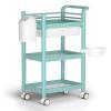 Barber Station Storage Cart with Drawer, Green view 1