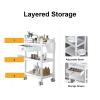 Barber Station Storage Cart with Drawer, Green view 3