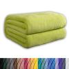 GAIFNAG Cozy Soft Blanket 200 x 220 cm, Cotton Blend, Warm & Washable, Solid Light Green view 1