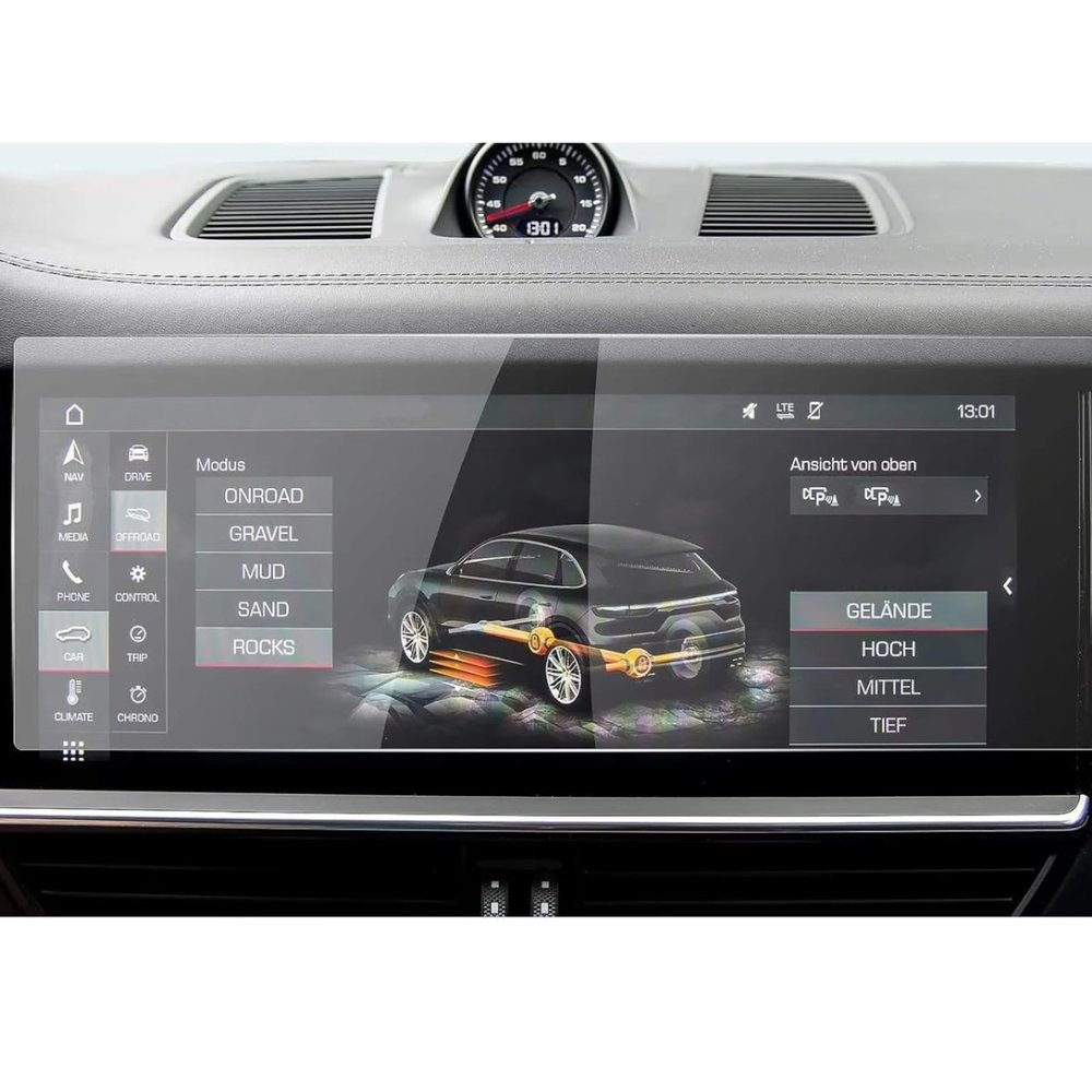XYUOIS Tempered Glass Screen Protector for Porsche Cayenne 2019–2022, 12.3-Inch Display