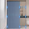 Icegrey Foldable Magnetic Waterproof Shower Curtain with Hooks, Blue, 150 x 200 cm view 1