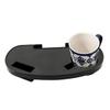 Portable Chair Side Table with Cup Holder and Phone Snack Tray view 2
