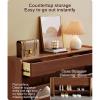 Modern Slim Wooden Shoe Cabinet with Drawer and Hidden Tilt-Out Organizer view 4