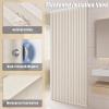 Icegrey Foldable Magnetic Waterproof Shower Curtain with Hooks, Beige, 120 x 180 cm view 2