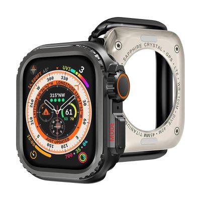 CZKE Stainless Steel Bumper Case for Apple Watch, Black