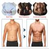 XUEBIN Men's Sweat Sauna Vest with Double Waist Belt, Black, XXL view 4