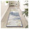 Siunwdiy Gray Hallway Runner Rug 140 x 440 cm, Washable Non-Slip Kitchen Runner view 3