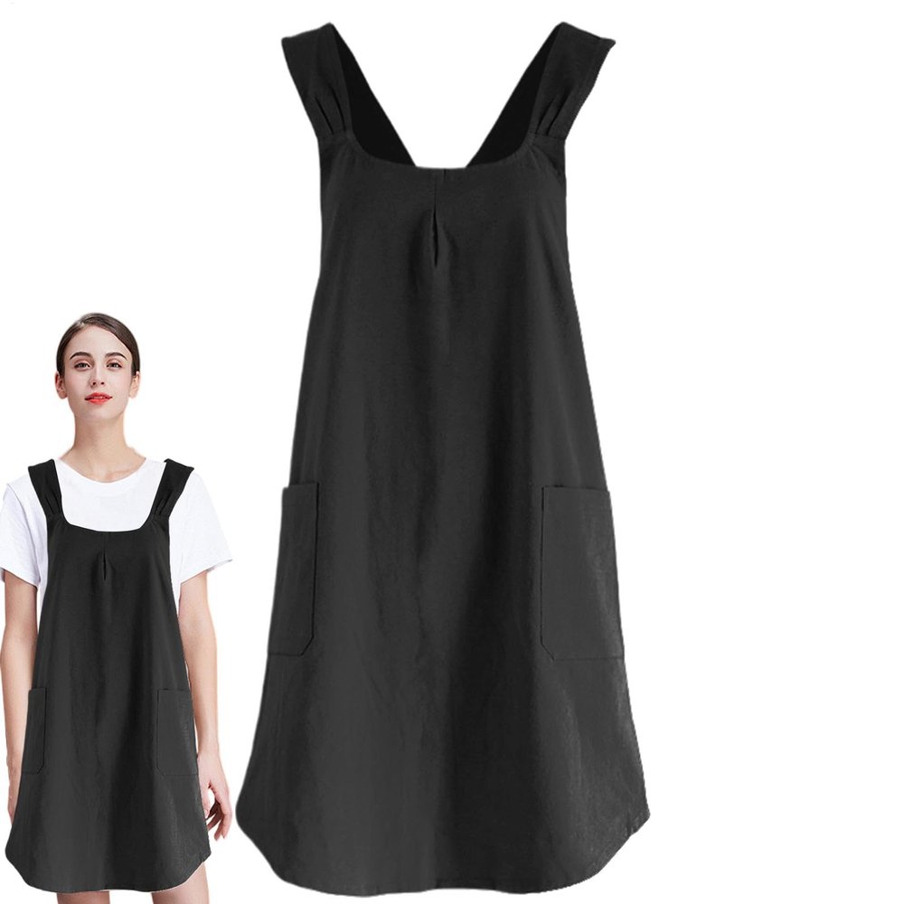 Women’s Cross-Back Apron with Pockets