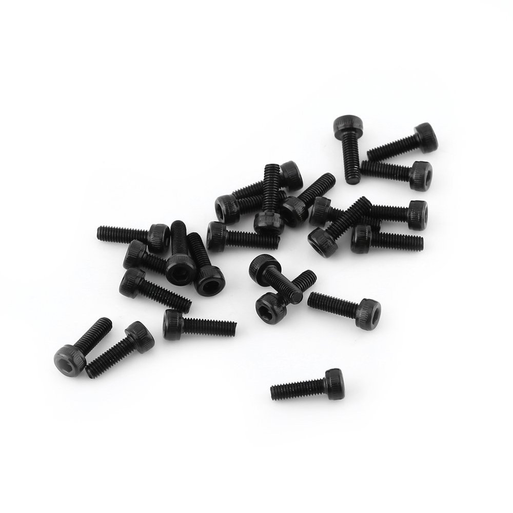 Black M3 Hex Socket Screw Set, Grade 12.9 Alloy Carbon Steel, 450 Mm (M3 × 10 mm, 24 pcs.)