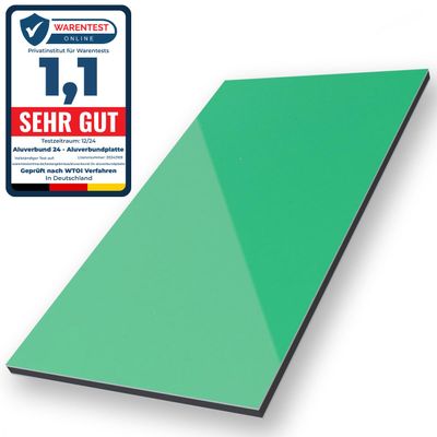 Aluminum Composite Panel, 3 mm, Green RAL 6024, 70 x 220 cm