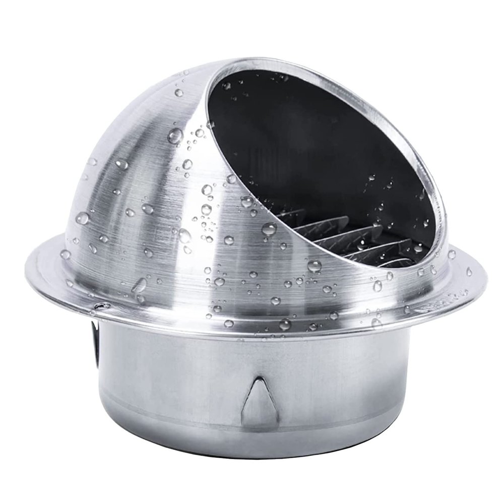 XUCAJING Stainless Steel Vent Covers, 2–12 in. Dryer Vent Hood, Wall Vent Outlet Cover for Indoor or Outdoor Use