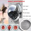 XUCAJING Round Exterior Wall Exhaust Vent Cap, 304 Stainless Steel with Mesh view 4