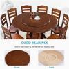 Large Round Wooden Lazy Susan Turntable for Dining Tables, 70/80/90 cm, 360° Rotating Serving Tray (Black) view 4