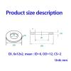 BCOMFY PTFE Gaskets, Flat Plastic Washers for Pumps, Compressors and Stirred Tanks, CS, 2 mm, 3 mm, 100-Pack (10 x 20 x 2) view 2
