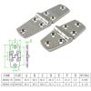 1-Piece Stainless Steel Flush Hinge for Boat Cabin Doors, 5 Sizes view 2