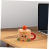 Cute Ceramic Mug with Lid, Original Milk Tea Cup for Travel view 4