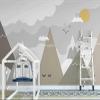 XLMING Hand-Painted Tal-Mwenwolke 3D Wallpaper for Living Room, Bedroom, Dining Room, 150 x 105 cm view 2