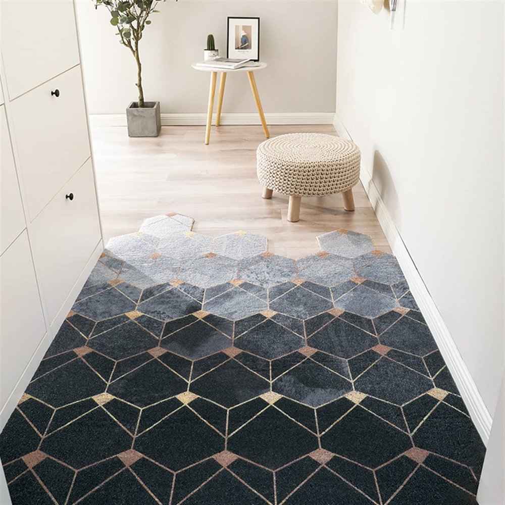 Printed PVC Loop Bath Mat for Bathroom, Entryway, or Living Room