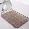 Soft Microfiber Bath Mat, Machine Washable, Shaggy, Water-Absorbent, Non-Slip, for Bathtub, Champagne Brown, 80 x 100 cm view 1