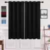 GOUSUN Blackout Curtain, 1-Piece Set, 135 x 165 cm, Opaque, Black view 1