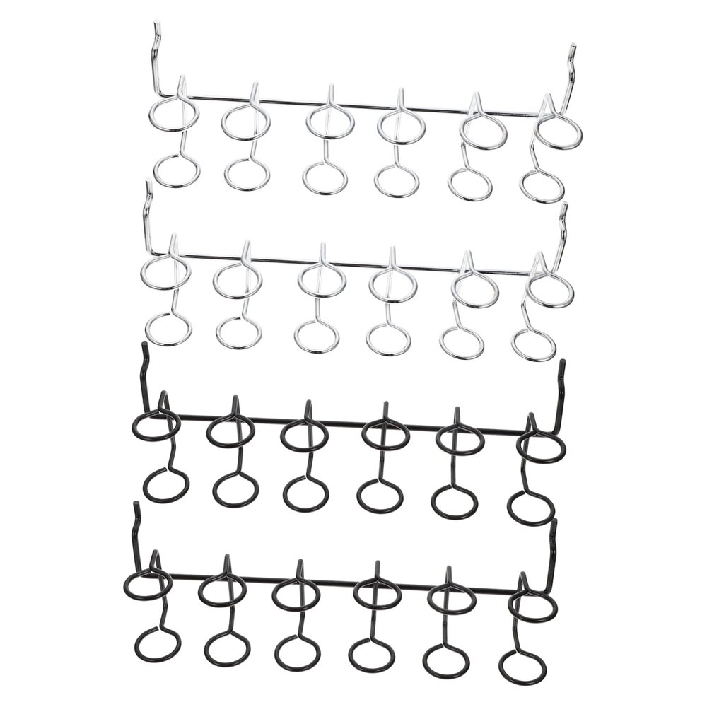 HOMOCONO 4-Piece Stainless Steel Pegboard Tool Holder Set
