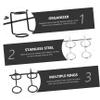 HOMOCONO 4-Piece Stainless Steel Pegboard Tool Holder Set view 2
