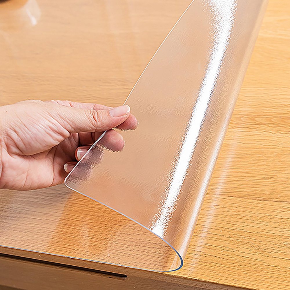 Transparent PVC Desk Mat, 1.5 mm, Non-Slip, Matte, 100 x 190 cm