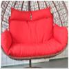 Double Hanging Chair Cushion for Outdoor Use, Patio and Garden, Red view 1