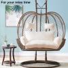 Double Hanging Chair Cushion for Outdoor Use, Patio and Garden, Red view 2