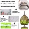 Double Hanging Chair Cushion for Outdoor Use, Patio and Garden, Red view 3