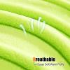 GAIFNAG Plush Flannel Blanket 180 x 250 cm, Soft Throw Blanket, Light Green view 3
