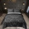 Homemissing Gothic Black Damask Skull Duvet Cover Set, 200 x 200 cm view 1