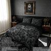 Homemissing Gothic Black Damask Skull Duvet Cover Set, 200 x 200 cm view 3