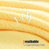 GAIFNAG Plush Sherpa Blanket 150 x 400 cm, Extra Soft, Warm and Cozy, Easy-Care Reversible Fuzzy Blanket for Bed, Sofa, Bedroom and Home, Yellow view 3
