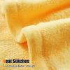 GAIFNAG Plush Sherpa Blanket 150 x 400 cm, Extra Soft, Warm and Cozy, Easy-Care Reversible Fuzzy Blanket for Bed, Sofa, Bedroom and Home, Yellow view 4