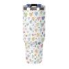 FZQVSGW Tumbler with Straw, 304 Stainless Steel, Handle and Lid, Reusable Travel Cup for Car, Home, Office and Outdoors view 2