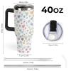 FZQVSGW Tumbler with Straw, 304 Stainless Steel, Handle and Lid, Reusable Travel Cup for Car, Home, Office and Outdoors view 3