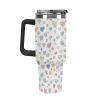 FZQVSGW Tumbler with Straw, 304 Stainless Steel, Handle and Lid, Reusable Travel Cup for Car, Home, Office and Outdoors view 4