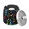 Outdoor Ashtray with Colored Musical Notes and Lid view 1