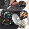 Outdoor Ashtray with Colored Musical Notes and Lid view 2
