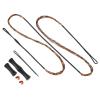 PATIKIL 12-Strand Recurve Bowstring, 56 in Actual Length for AMO 60 in, with 2 Brass Nocking Points and Silicone Finger Tabs, Black/Brown view 1