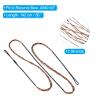 PATIKIL 12-Strand Recurve Bowstring, 56 in Actual Length for AMO 60 in, with 2 Brass Nocking Points and Silicone Finger Tabs, Black/Brown view 2