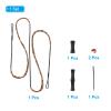 PATIKIL 12-Strand Recurve Bowstring, 56 in Actual Length for AMO 60 in, with 2 Brass Nocking Points and Silicone Finger Tabs, Black/Brown view 3