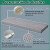 Outdoor Bench Cushion 200x40, 120x40, 150x40, 150x50, 140x40 cm, Removable Cover, Color 2, 140x40x5 cm view 4
