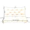 Waterproof Swing Cushion with Backrest, Gray, 120 x 100 x 10 cm view 3