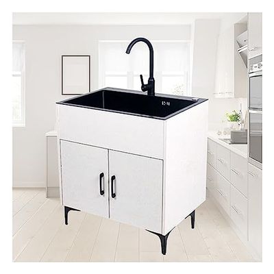 Outdoor Sink with Base Cabinet, Stainless Steel Single Bowl