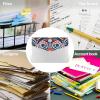 Printed Plastic Document Folder, 6-Compartment Expanding File Organizer view 4